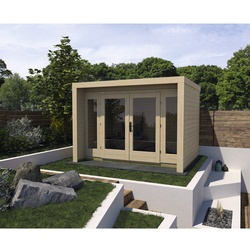 WEKA Gartenhaus »Design 263 Gr.3«, Holz, BxHxT: 305 x 227 x 295 cm (Außenmaße inkl. Dachüberstand) - beige