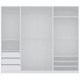 marmex möbel TRES Garderobenschrank 240x206x51 cm weiß