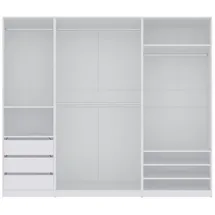 marmex möbel TRES Garderobenschrank 240x206x51 cm weiß