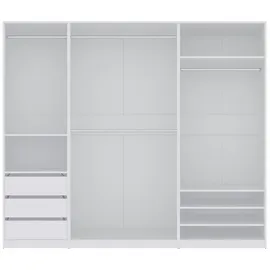 marmex möbel TRES Garderobenschrank 240x206x51 cm weiß
