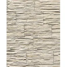 EDEM 1003-33 Steintapete 10,05 m x 0,53 m 5,33 m2 Beige/Grau