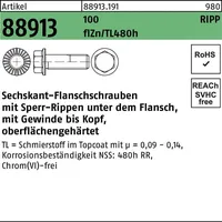 Hörger & Geßler Sechskantflanschschraube R 88913 Sperr-Ripp VG M8x25