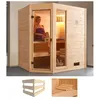 Sauna WEKA Valida Eck 1, beige (natur), ohne Ofen, (ohne Ofen), Saunen, ohne Ofen