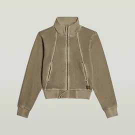 G-Star Overdyed Slim Track Sweater Jacke - Grün - Damen - L