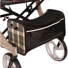 Drive Medical Rollator Nitro Größe L Champagner mit Gepäcknetz und gepolsterter Rückenlehne