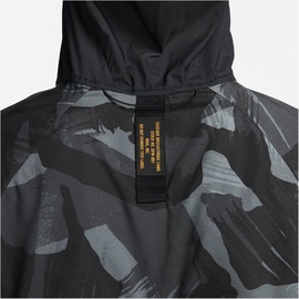 Nike Repel Windrunner Camouflage Laufjacke Herren 010 - black/black/reflective silv L