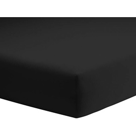 SCHLAFGUT Basic Mako-Jersey 140 x 200 - 160 x 200 cm schwarz