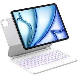 Inateck NeoMagic Tastatur Hülle für iPad Air 11 Zoll M3/M2 (2025/2024), Air 5/4, Pro 11 Zoll Weiß