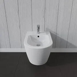 Duravit ME by Starck Wand Bidet, Badkeramik, Weiß Seidenmatt