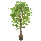 vidaXL Künstliche Pflanze Ahornbaum mit Topf Grün 120 cm