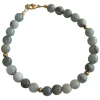 Gemshine Armband 'Aquamarin' Armbänder & Armreife Hellbraun Damen
