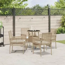vidaXL Garten Essgruppe 5-tlg. Beige