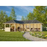 Palmako Pavillon Bianca 33,2 m2 Set 220 Slide Transparent tauchgrundiert