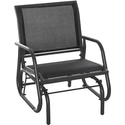 Outsunny Schaukelstuhl Metall, Mesh-Stoff