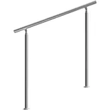 monzana Treppengeländer Edelstahl Pflegeleicht 120cm ohne Querstreben Innen und Außen Handlauf Geländer Brüstung Balkon Keine, 120 Cm - Monzana