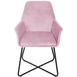 Svita JOSIE Dining 2er Set Esszimmerstuhl Sessel Polsterstuhl Samt Pink