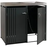 Proregal Mülltonnenverkleidung 125 x 132 x 84 cm anthrazit