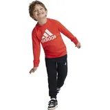 Adidas Essentials Logo French Terry Jogginganzug Bright Red 128