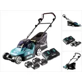 Makita Makita, Rasenmäher, DLM 382 PT4 Akku Rasenmäher 36 V ( 2x 18 V ) 38 cm 40 l + 4x Akku 5,0 Ah + Doppelladegerät (Akkubetrieb)