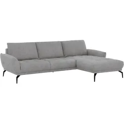 Ecksofa EXXPO - SOFA FASHION "NICEA erstklassiger Sitzkomfort", grau, B:264cm H:87cm T:171cm, Sofas, In hochwertiger Verarbeitung und ergonomische Sitzposition