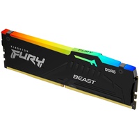 Kingston FURY Beast RGB schwarz DIMM 16GB, DDR5-5200, CL40-40-40, on-die ECC (KF552C40BBA-16)