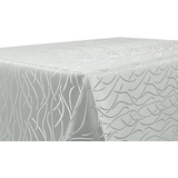 Beautex Tischdecke Tischdecke Streifen, bügelfreie, fleckabweisend, pflegeleicht (1-tlg) grau|silberfarben Eckig | 110 cm x 110 cm