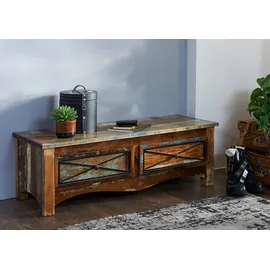 Massivmoebel24 Schuhbank 120 x 45 x 40 cm mehrfarbig lackiert / mehrfarbig