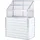 Beliani Mini-Gewächshaus Aluminium Cremeweiß Polycarbonat 4 mm 0,74 m2