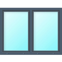 Meeth, Fenster 77/3 MD, Gesamtbreite x Gesamthöhe: 140 x 140 cm, Glassstärke: 33 mm, weiß/titan