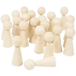 Figurenkegel aus Holz, in verschiedenen Größen