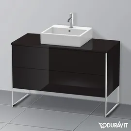Duravit Waschtischunterschrank 2 Auszüge 120 x 77,8 x 54,8 cm Schwarz Hochglanz