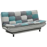 Mid.you Schlafsofa, Türkis, Schlamm, Dunkelgrau, Textil, 2-Sitzer, 188x90x89 cm, Schlafen auf Sitzhöhe, Wohnzimmer, Sofas & Couches, Schlafsofas, Klappsofas