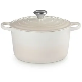 Le Creuset Signature Bräter rund hoch 24 cm meringue