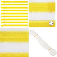 Vidaxl - Balkon-Sichtschutz Gelb und Weiß 90x300 cm hdpe - Balkon Sichtschutz - hdpe Sichtschutz - Sonnenschutz Balkon - Windschild Für Balkon