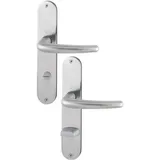 HOPPE Langschildgarnitur Denver E1310Z/302 Edelstahl Silber