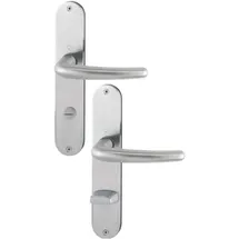 HOPPE Langschildgarnitur Denver E1310Z/302 Edelstahl Silber