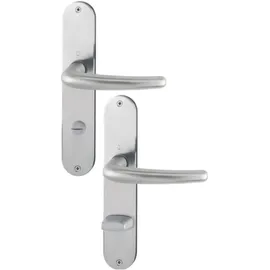 HOPPE Langschildgarnitur Denver E1310Z/302 Edelstahl Silber