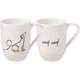 Villeroy & Boch Statement Becher mit Henkel Dog Set 2-tlg.