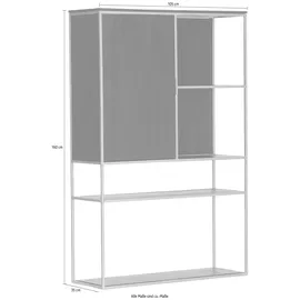 GUTMANN FACTORY Vitrine Porto 105 x 35 x 160 cm Schwarz/Gold