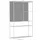 GUTMANN FACTORY Vitrine Porto 105 x 35 x 160 cm Schwarz/Gold