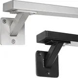 Natural Goods Berlin Handlauf Set OBLONG Metall schwarz / 4x Stück Handlaufhalter SLANT & 300cm Treppengeländer/rostfreier, pulverbeschichteter Treppenhandlauf/Handlauf Treppe Innen & Außen