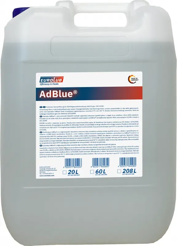 Eurolub AdBlue mit Ausgießer Harnstofflösung Ad Blue 20 Liter