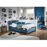 Meise Möbel meise.möbel Kinderbett »COOL«, Polsterbett wahlweise mit Bettkasten, inkl. USB-Anschluss, blau
