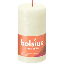 Bolsius Rustik Stumpenkerze 13 x 6,8 cm weiche perle