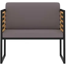 vidaXL Gartenstühle 70 x 70 x 62 cm dunkelgrau inkl. Auflagen 2 St.
