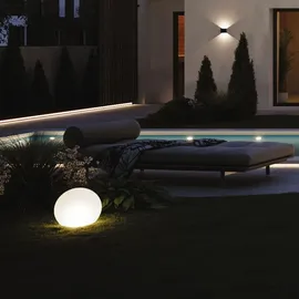 s.luce Globe pro Garten Außenkugel Kunststoff Ø 60 cm 1 Stück weiß