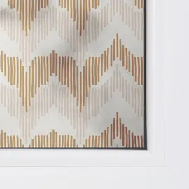 Lichtblick Fensterfolie selbstklebend, Sichtschutz, Boho Zig Zag - Gelb, B/L: ca. 100x100 cm