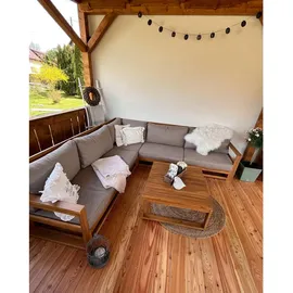 Beliani Timor Loungeset taupe