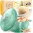 krustenzauber Brotbacktopf mit Deckel und Gärkorb] fürs Brot Backen [inkl. - Hochwertiger Emaille Topf 26cm - Idealer gusseiserner Brottopf zum Backen, Gusseisentopf Brotbacken - Grün