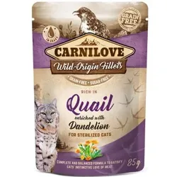 Katzen - Nassfutter CARNILOVE Adult Quail & Dandelion, 85 g